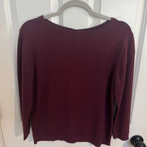 Ann Taylor Maroon Sweater Size Medium